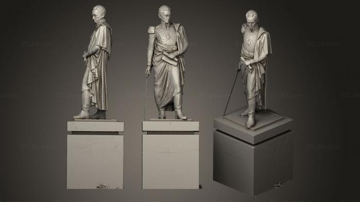 Статуэтки известных личностей (Симон Боливар, STKC_0231) 3D модель для ЧПУ станка